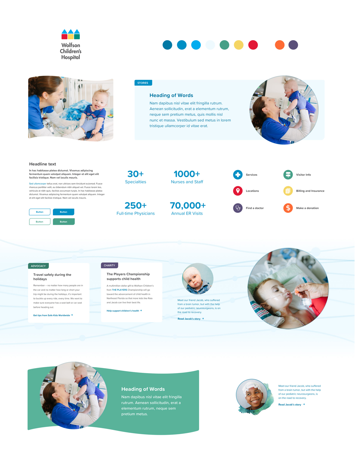 Wolfson Children’s Hospital design system components