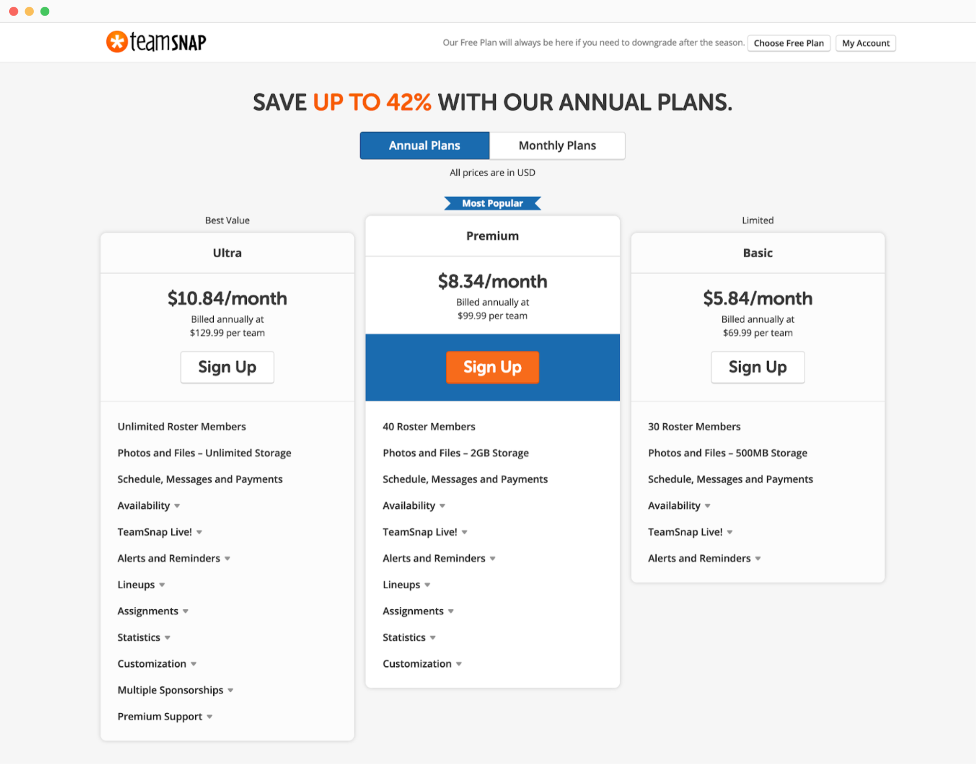 Price anchoring with high to low plan order - 13% lift
