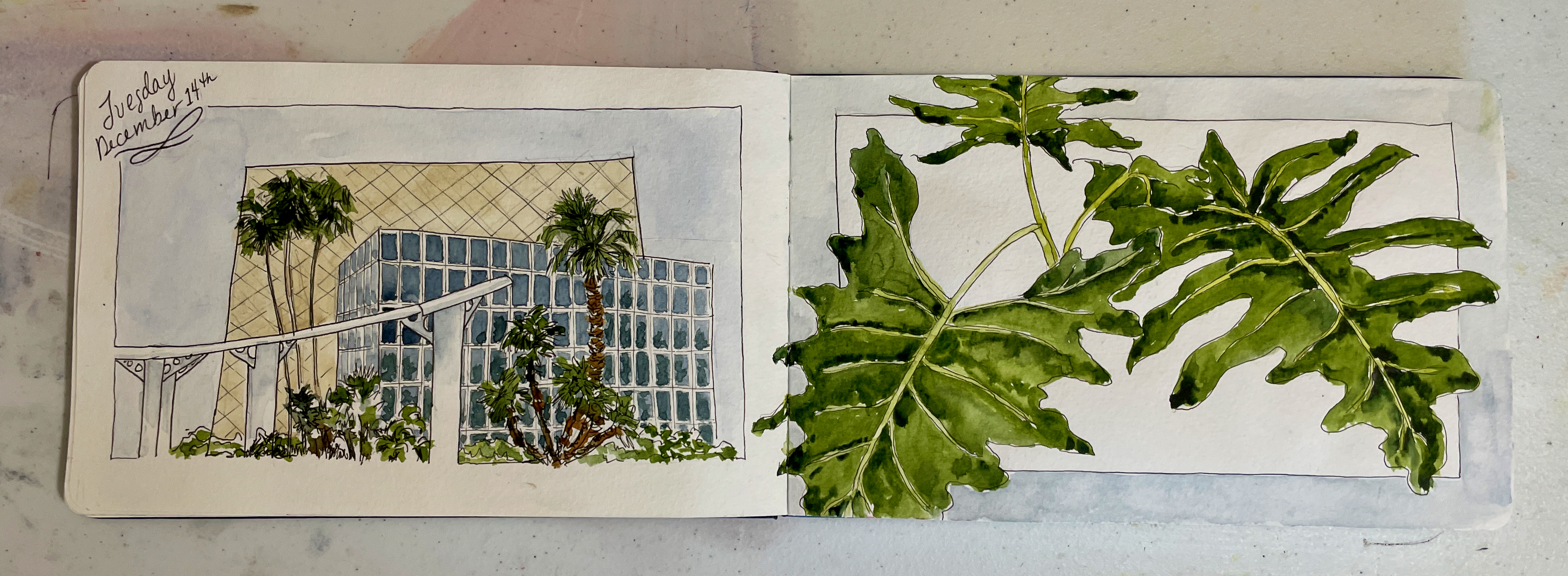 Daily sketchbook spread