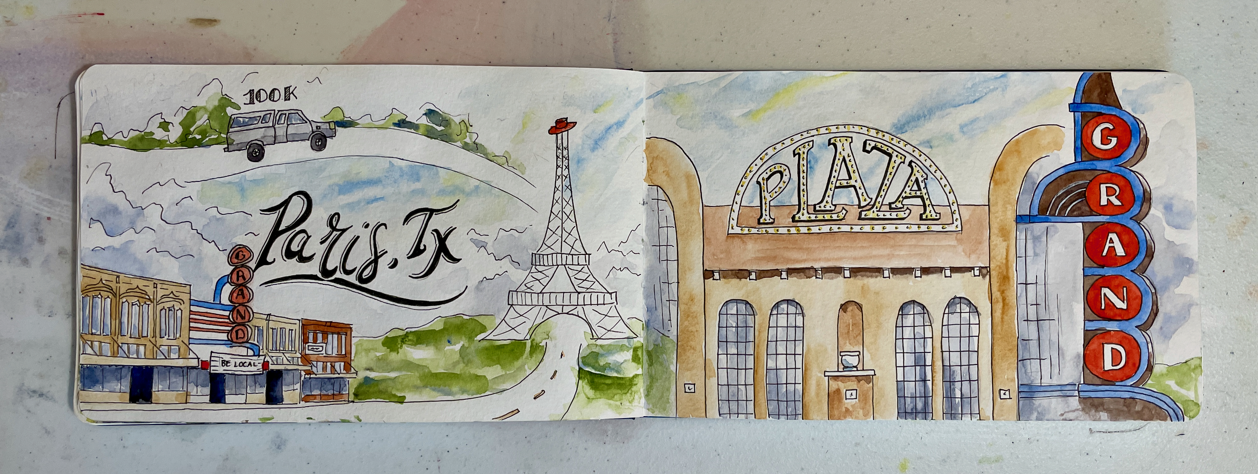 Daily sketchbook spread