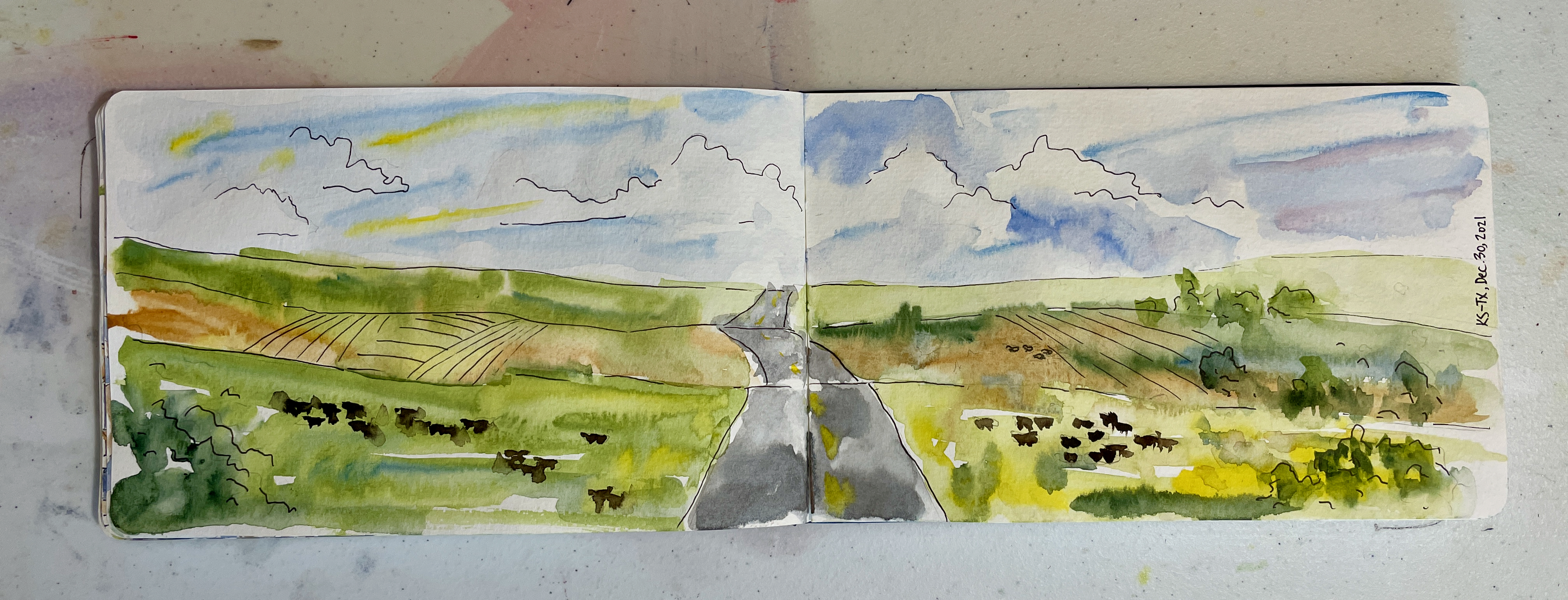 Daily sketchbook spread