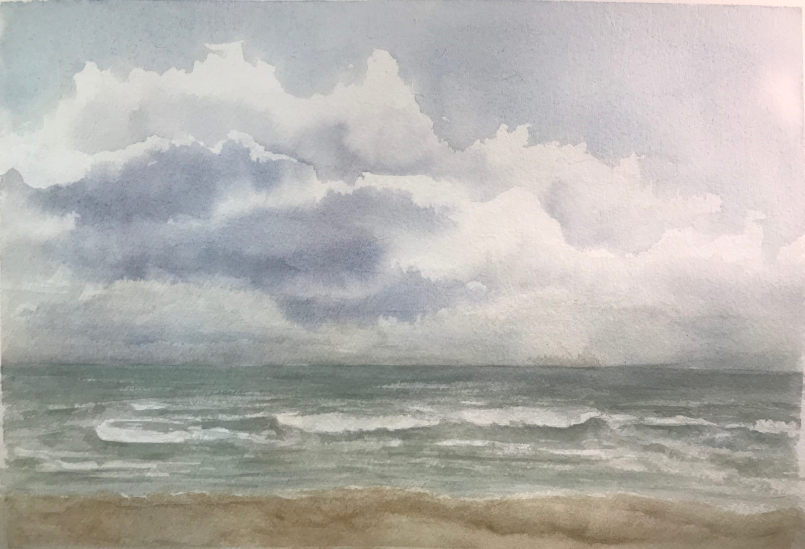 Watercolor landscape painting