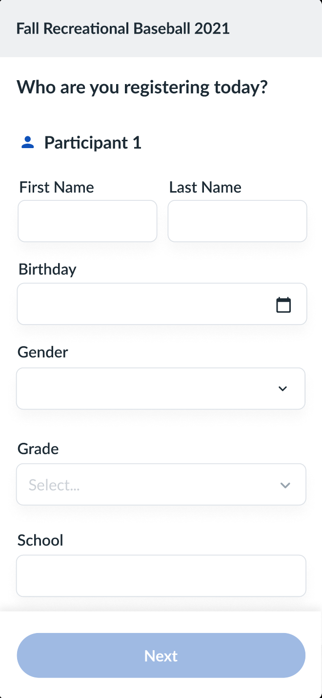 Checkout mobile screen 1